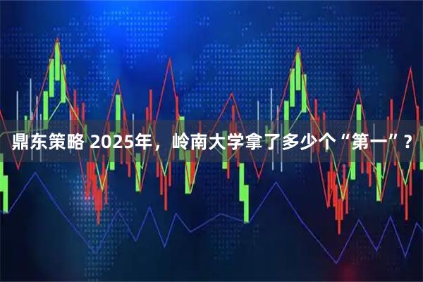 鼎东策略 2025年，岭南大学拿了多少个“第一”？