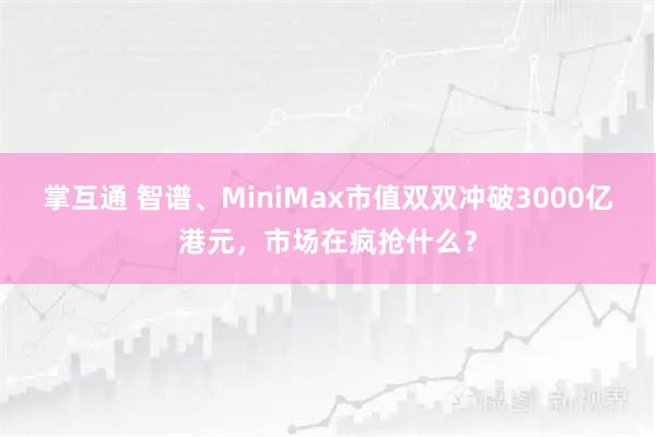 掌互通 智谱、MiniMax市值双双冲破3000亿港元，市场在疯抢什么？